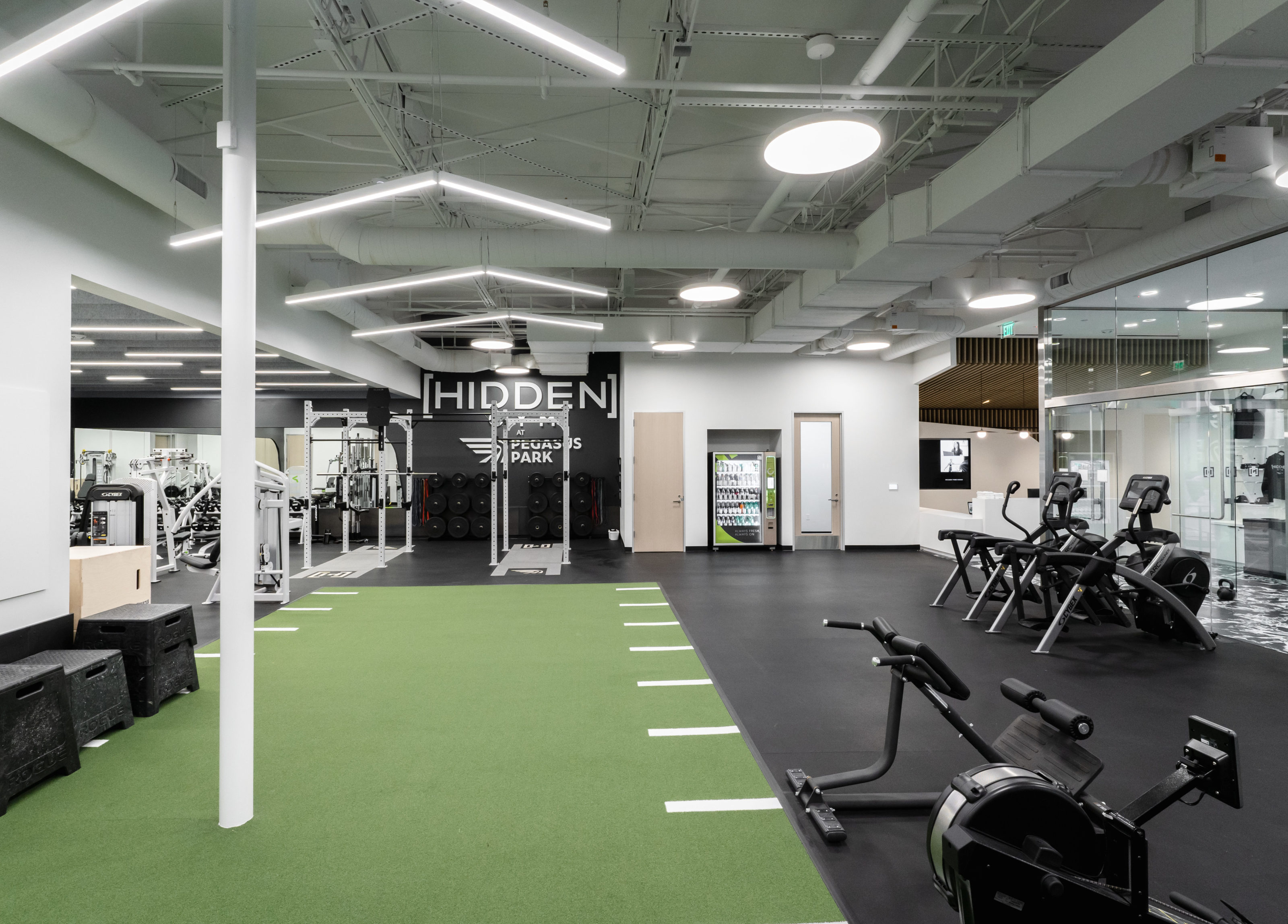 [Hidden Gym] at Pegasus Park is your on-campus fitness headquarters, designed to help you be your best each day. Step into the friendly atmosphere of our on-campus fitness community and leave feeling better than when you walked in!